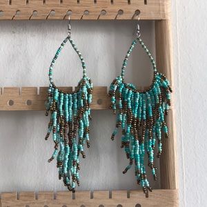 Turquoise beaded earrings